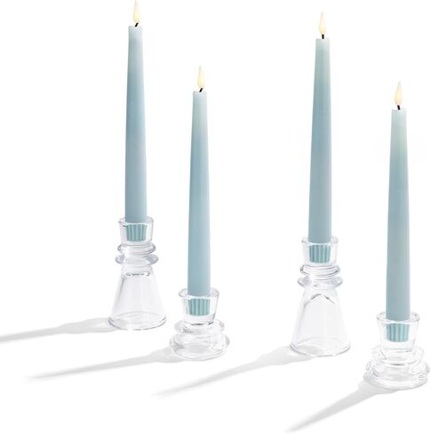 شموع لامبلاست عديمة اللهب، 9 بوصة، 6 عبوات، شموع باستيل متعددة الألوان مع لهب وامض LED، شمع حقيقي، بطاريات وجهاز تحكم عن بعد متضمن، شموع عديمة اللهب، ديكور ربيعي للمنزل والزفاف in Kuwait