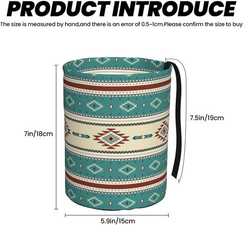Native Indian Western Tribal Car Trash Can Collapsible Garbage Can,Hanging Trash Bag Water Proof with Suitable for Storage for Car Interiors,Home in Kuwait