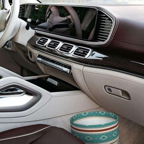 Native Indian Western Tribal Car Trash Can Collapsible Garbage Can,Hanging Trash Bag Water Proof with Suitable for Storage for Car Interiors,Home in Kuwait