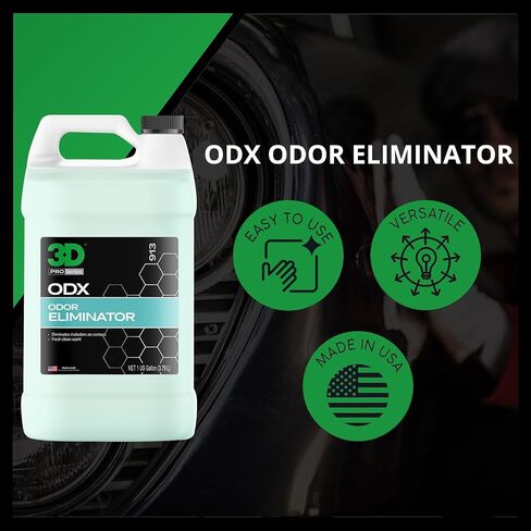 3D ODX - مزيل رائحة السيارات - يزيل الروائح الكريهة للحيوانات الأليفة والطعام والدخان وغيرها من الروائح العالقة - رائحة نظيفة منعشة - رائع للاستخدام في السيارة والمنزل والمكتب in Kuwait