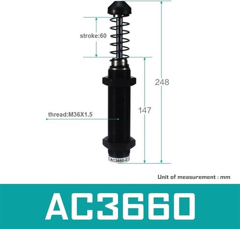 AC Oil Buffer Pneumatic Hydraulic Shock Absorber Damper AC0806 AC1008 AC1210 AC1410 AC1412 AC1415 AC1416 AC1425 AC2580 1Pcs(AC1416) in Saudi Arabia