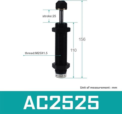 AC Oil Buffer Pneumatic Hydraulic Shock Absorber Damper AC0806 AC1008 AC1210 AC1410 AC1412 AC1415 AC1416 AC1425 AC2580 1Pcs(AC1416) in Saudi Arabia