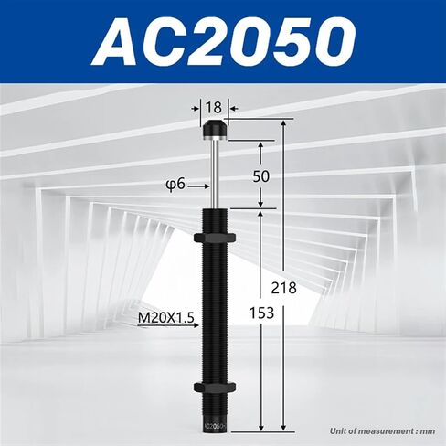 AC Oil Buffer Pneumatic Hydraulic Shock Absorber Damper AC0806 AC1008 AC1210 AC1410 AC1412 AC1415 AC1416 AC1425 AC2575 1Pcs(AC1210,-2 (Medium speed)) in Kuwait