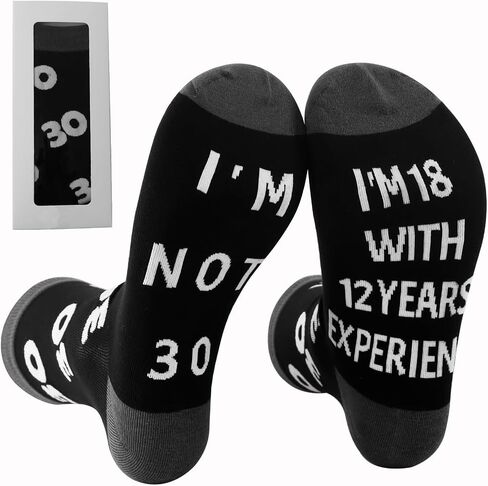 Stitched Novelty Funny Socks for Dad husband Father, 30th 40th 50th 60th 70th 80th 90th Birthday Gifts for Men in Saudi Arabia