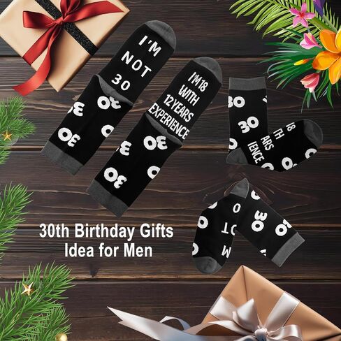Stitched Novelty Funny Socks for Dad husband Father, 30th 40th 50th 60th 70th 80th 90th Birthday Gifts for Men in Saudi Arabia