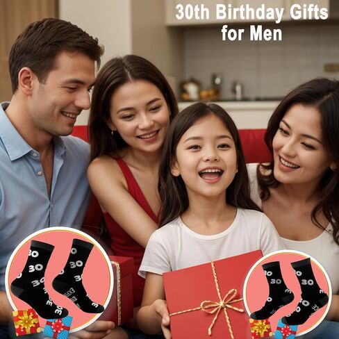 Stitched Novelty Funny Socks for Dad husband Father, 30th 40th 50th 60th 70th 80th 90th Birthday Gifts for Men in Saudi Arabia