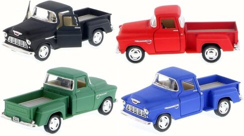 KiNSMART 1955 Chevrolet Step Side Pickup Truck, 1:32 Scale, Die Cast Metal, Red, 5 Inch in Kuwait