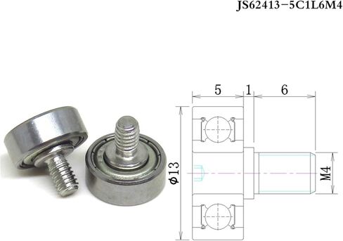1PCS 606 2RS M6 خيط خارجي محمل الأسطوانة JS60617-6C1L8M6 6X17X6 تحمل برغي 606RS BOLT BUNING WHELE 6 * 17 * 6 (JS6837-3C1L4M3) in Kuwait