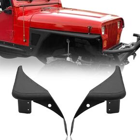 Hooke Road Front Fender Flares Tube Armor Rocker Guards for Jeep Wrangler YJ 1987-1995 (Textured Black Steel) in Saudi Arabia