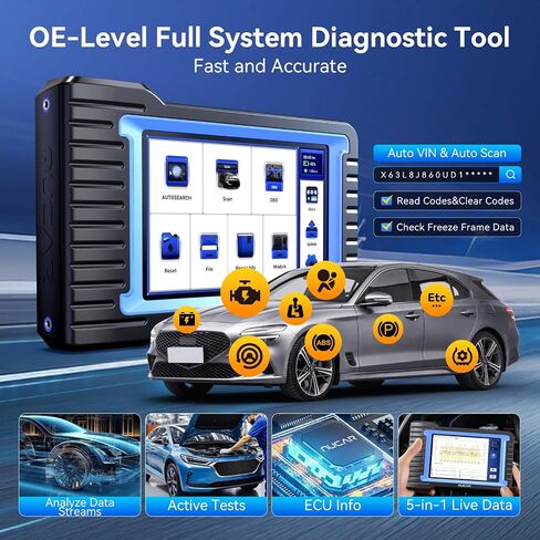 أداة فحص ثنائية الاتجاه المخاطية ، VO7Y جميع الأنظمة و 28+ إعادة تعيين أداة تشخيص SCANNER OBD2 مع ترميز ECU ، الماسح الضوئي اللاسلكي للسيارة مع اختبار نشط in Kuwait