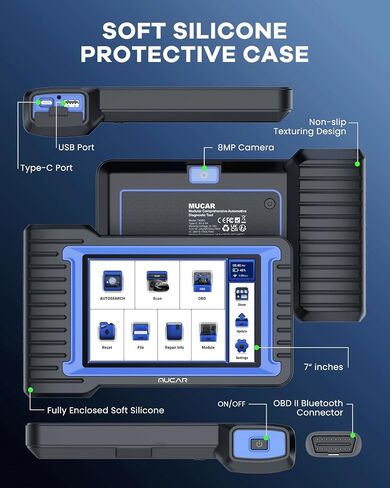 أداة فحص ثنائية الاتجاه المخاطية ، VO7Y جميع الأنظمة و 28+ إعادة تعيين أداة تشخيص SCANNER OBD2 مع ترميز ECU ، الماسح الضوئي اللاسلكي للسيارة مع اختبار نشط in Kuwait