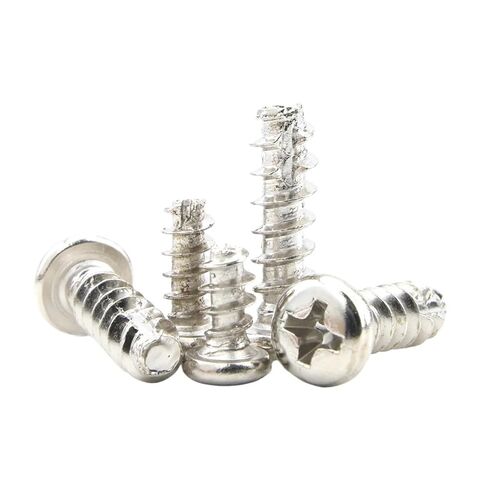 40-100 Pieces Nickel Plated Self Tapping Screws M2 M2.3 M2.6 M3 M3.5 M4 - Cross Round Head Machine Screws (20mm, M4 40pcs) in Kuwait
