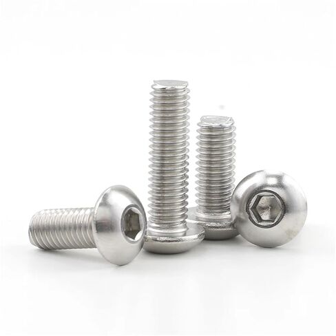 2-50 Pieces Allen Button Head Bolt, Stainless Steel, M2, M2.5, M3, M4, M5, M6, M8, Hexagon Round Head Screw, ISO7380(75mm, M4 10pcs) in Kuwait