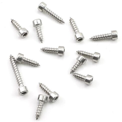 10-55pcs Hex Socket Tapping Screws M2 M2.6 M3 M3.5 M4 M5 M6 Stainless Steel Hexagon Socket Self Tapping Screw for Speakers (25mm, M6 10pcs) in Kuwait