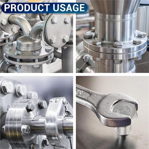 Stainless Steel Hex Bolts - M3 to M14 - Durable Hex Screws for Industrial and Home Use (M6 10 Pieces, 20 mm) in Kuwait