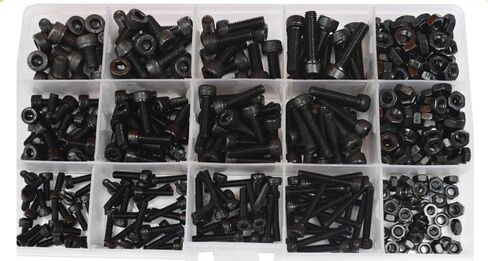 M3 M4 M5 Socket Cap Screws Set Metric Thread Socket Cap Screw Machine Allen Nut Assortment Black Steel Alloy 12.9 Grade in Kuwait