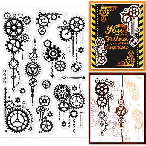 GLOBLELAND Gothic Moth Clear Silicone Stamps for DIY Card Making Wreath Corner Frame Silicone Transparent Seal Skeleton Decorative Clear Stamps for Scrapbooking and Photo Album Journal Decoration in Saudi Arabia