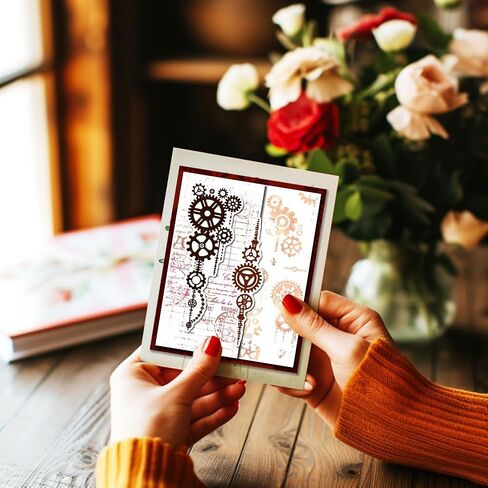 GLOBLELAND Gothic Moth Clear Silicone Stamps for DIY Card Making Wreath Corner Frame Silicone Transparent Seal Skeleton Decorative Clear Stamps for Scrapbooking and Photo Album Journal Decoration in Saudi Arabia