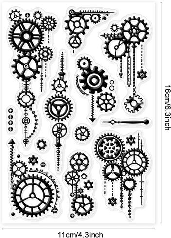 GLOBLELAND Gothic Moth Clear Silicone Stamps for DIY Card Making Wreath Corner Frame Silicone Transparent Seal Skeleton Decorative Clear Stamps for Scrapbooking and Photo Album Journal Decoration in Saudi Arabia