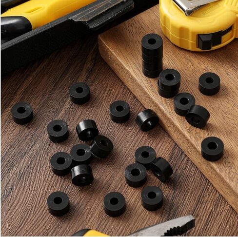 Pasimy 200 Pcs Black Nylon Spacers 1/2'' Thick, 1/2'' OD 0.194'' ID Nylon Spacers Plastic Washers Electrical Outlet Screw Spacers Black Round Spacers for Electrical Screws, Switch and Receptacle in Saudi Arabia