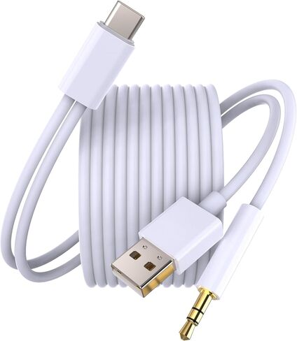 Aux to USB C,2-IN-1 USB C to Aux Cord with Charge Port Work for iPhone 16/15 Pro Max ,Car USB Type-C to 3.5mm Male Aux Audio Cable Support Calls & Fast Charging for Car Stereo, Speaker, Headphones in Kuwait