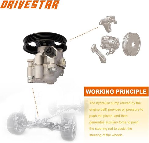 Drivestar 21-5250 مضخة توجيه الطاقة الهيدروليكية ، FIT 2001 2002 2003 2004 لـ Toyota Tacoma ، 2.4L in Saudi Arabia
