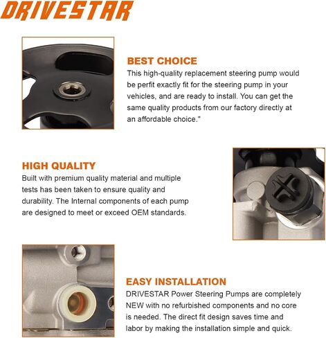 Drivestar 21-5250 مضخة توجيه الطاقة الهيدروليكية ، FIT 2001 2002 2003 2004 لـ Toyota Tacoma ، 2.4L in Saudi Arabia