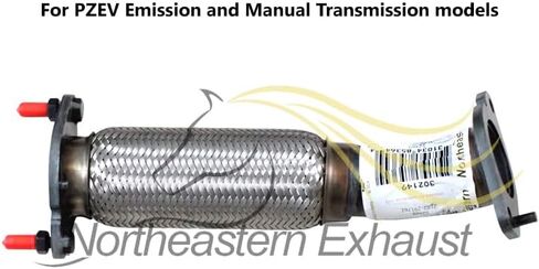 Northeastern Exhaust | Stainless Steel Front Flex Exhaust Pipe Compatible for Ford Focus 2008-2009 2.0L | PZEV Emission & Manual Transmission | Free Gaskets Included in Saudi Arabia