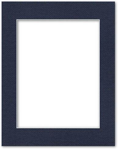 11x14 Matting for 8.5x11 Photograph or Document 4-Ply Bevel Cut Acid Free Matboard for Picture framing (Navy Blue) in Saudi Arabia