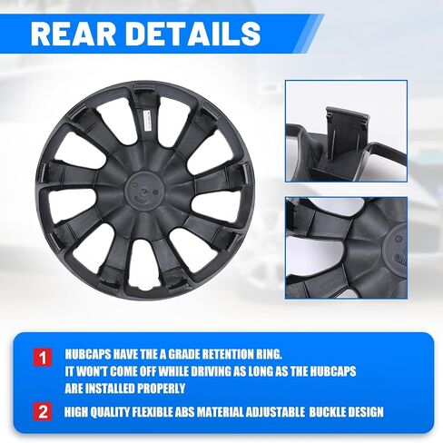 Roxx 4pcs مجموعة 16 بوصة Universal Wheel Rim Cover Hubcaps استبدال (فقط مناسبة لمحور الحديد) ، ABS Material Snap on Car Truck SuV Cap (5084 ، Silver Lacquer & Black) in Kuwait