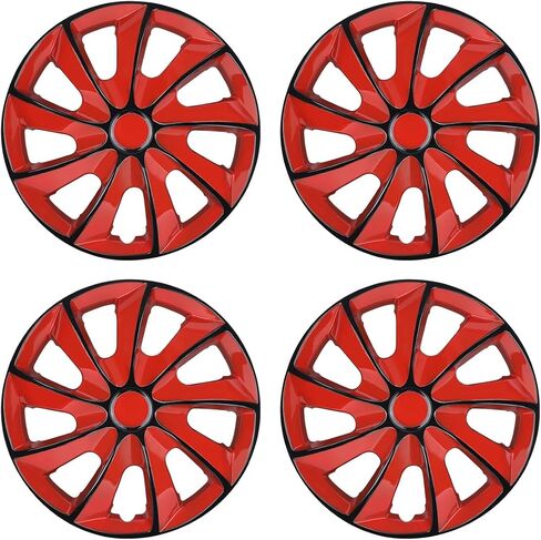 Roxx 4pcs مجموعة 16 بوصة Universal Wheel Rim Cover Hubcaps استبدال (فقط مناسبة لمحور الحديد) ، ABS Material Snap on Car Truck SuV Cap (5084 ، Silver Lacquer & Black) in Kuwait