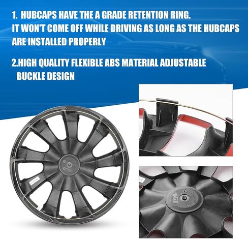 Roxx 4pcs مجموعة 16 بوصة Universal Wheel Rim Cover Hubcaps استبدال (فقط مناسبة لمحور الحديد) ، ABS Material Snap on Car Truck SuV Cap (5084 ، Silver Lacquer & Black) in Kuwait