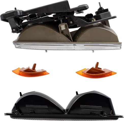 استبدال BROCK 8 قطعة المصابيح الأمامية وأضواء الإشارة متوافقة مع 1994-2002 CHEVROLET C/K ، 1994-2000 CHEVROLET Suburban ؛ 1995-2000 شيفروليه تاهو-ليس لنماذج GMC- in Saudi Arabia