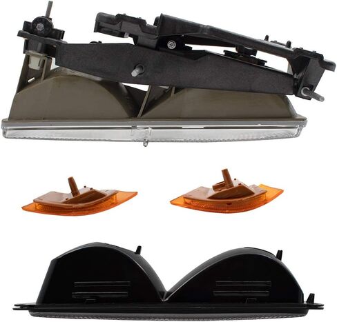 استبدال BROCK 8 قطعة المصابيح الأمامية وأضواء الإشارة متوافقة مع 1994-2002 CHEVROLET C/K ، 1994-2000 CHEVROLET Suburban ؛ 1995-2000 شيفروليه تاهو-ليس لنماذج GMC- in Saudi Arabia