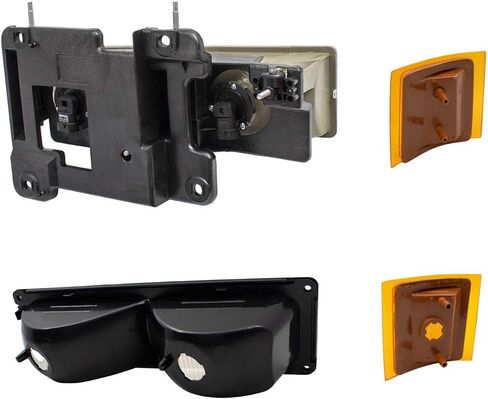 استبدال BROCK 8 قطعة المصابيح الأمامية وأضواء الإشارة متوافقة مع 1994-2002 CHEVROLET C/K ، 1994-2000 CHEVROLET Suburban ؛ 1995-2000 شيفروليه تاهو-ليس لنماذج GMC- in Saudi Arabia