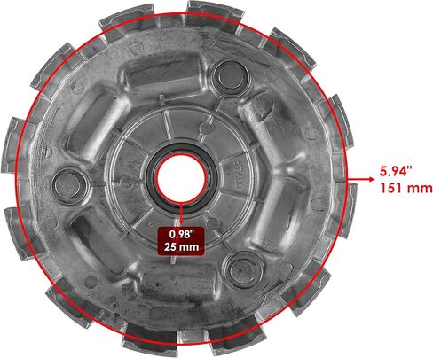 Caltric Clutch Basket w/Friction & Steel Plate Compatible with Yamaha Raptor 700 YFM700 2006-2022 in Saudi Arabia