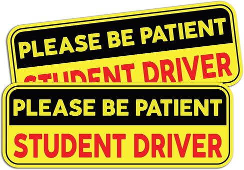 | ملصقات سائق الطالب للسيارة (2 جهاز كمبيوتر) - ملصقات سائق طالب لطيف ومكافحة للماء ودائم. ملصقات سائق جديدة تمامًا للحجم للسيارات لتحقيق أقصى سلامة in Kuwait