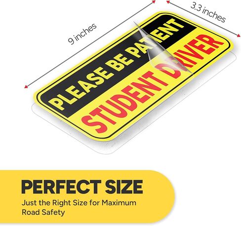 | ملصقات سائق الطالب للسيارة (2 جهاز كمبيوتر) - ملصقات سائق طالب لطيف ومكافحة للماء ودائم. ملصقات سائق جديدة تمامًا للحجم للسيارات لتحقيق أقصى سلامة in Kuwait