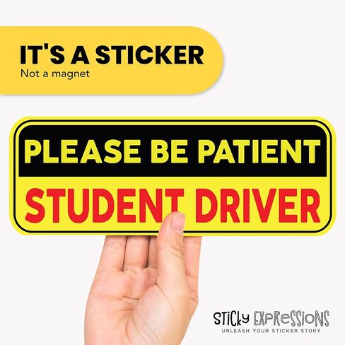 | ملصقات سائق الطالب للسيارة (2 جهاز كمبيوتر) - ملصقات سائق طالب لطيف ومكافحة للماء ودائم. ملصقات سائق جديدة تمامًا للحجم للسيارات لتحقيق أقصى سلامة in Kuwait
