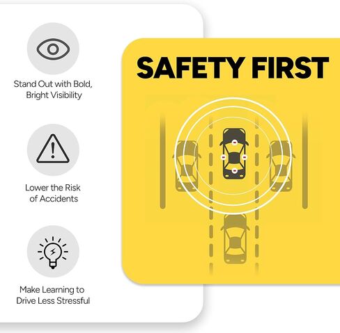 | ملصقات سائق الطالب للسيارة (2 جهاز كمبيوتر) - ملصقات سائق طالب لطيف ومكافحة للماء ودائم. ملصقات سائق جديدة تمامًا للحجم للسيارات لتحقيق أقصى سلامة in Kuwait