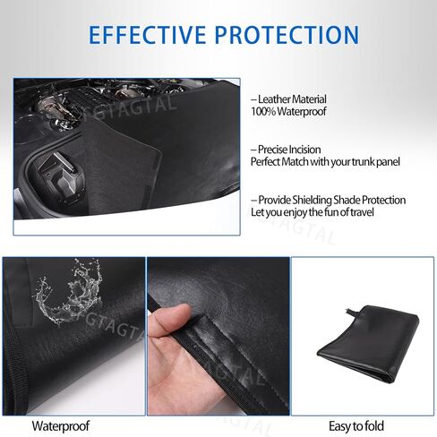 Rear Trunk Cover Compatible with Chevrolet Corvette C8 Stingray 2020-2024, Leather Rear Trunk Security Cover Shielding Shade Protection Accessories in Kuwait