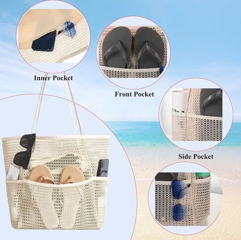 Beach bags for women beach,mesh beach bag, large beach bag in Saudi Arabia