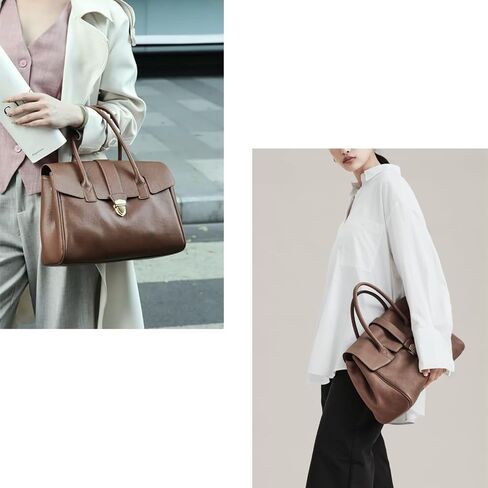Genuine Leather Large Tote Bag for Women - Lightweight Commuter Purse | Stylish Work Handbag​ in Saudi Arabia