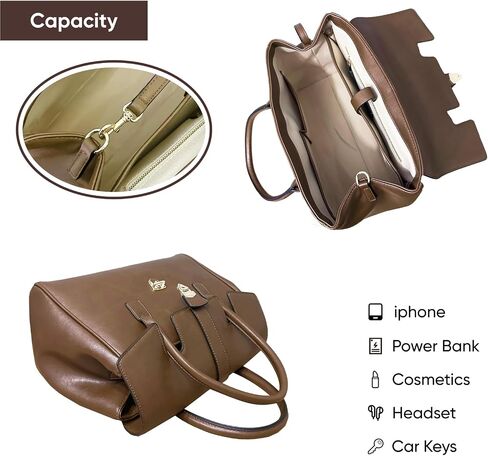 Genuine Leather Large Tote Bag for Women - Lightweight Commuter Purse | Stylish Work Handbag​ in Saudi Arabia