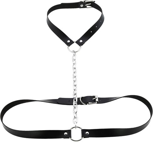Fstrend Chest Harness Chain Body Body Body Body Leather Leather Punk Assum in Saudi Arabia