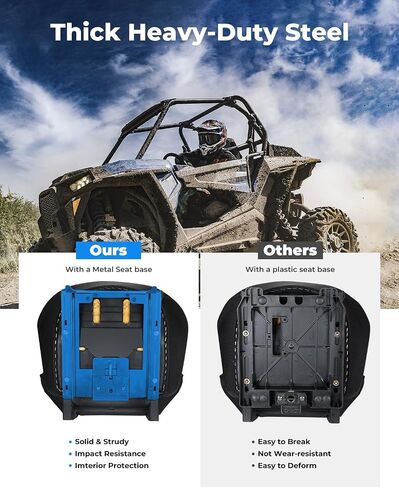 Kemimoto 1 Pack UTV LOWS STAIL Accessories Strice Steel Lower Past Base Prace متوافق مع RZR 800 900 S 1000 XP Turbo S ، RS1 ، محول قاعدة المقعد العام المزيد من الغرفة in Saudi Arabia