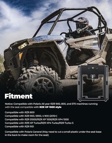Kemimoto 1 Pack UTV LOWS STAIL Accessories Strice Steel Lower Past Base Prace متوافق مع RZR 800 900 S 1000 XP Turbo S ، RS1 ، محول قاعدة المقعد العام المزيد من الغرفة in Saudi Arabia