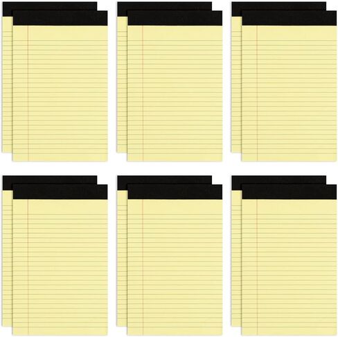 Goefun Note Pads 5x8 12 PCS, Small Legal Pads 5x8 White College Ruled for Work, Perforated White Legal Notepads Lined Paper - 30 Sheets Per Notepad in Kuwait
