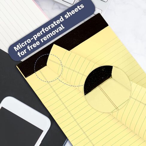 Goefun Note Pads 5x8 12 PCS, Small Legal Pads 5x8 White College Ruled for Work, Perforated White Legal Notepads Lined Paper - 30 Sheets Per Notepad in Kuwait