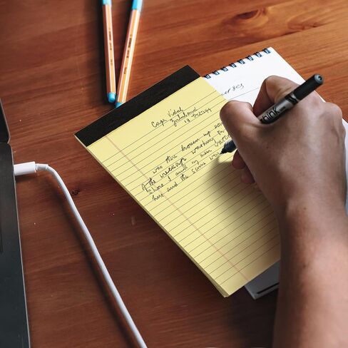 Goefun Note Pads 5x8 12 PCS, Small Legal Pads 5x8 White College Ruled for Work, Perforated White Legal Notepads Lined Paper - 30 Sheets Per Notepad in Kuwait